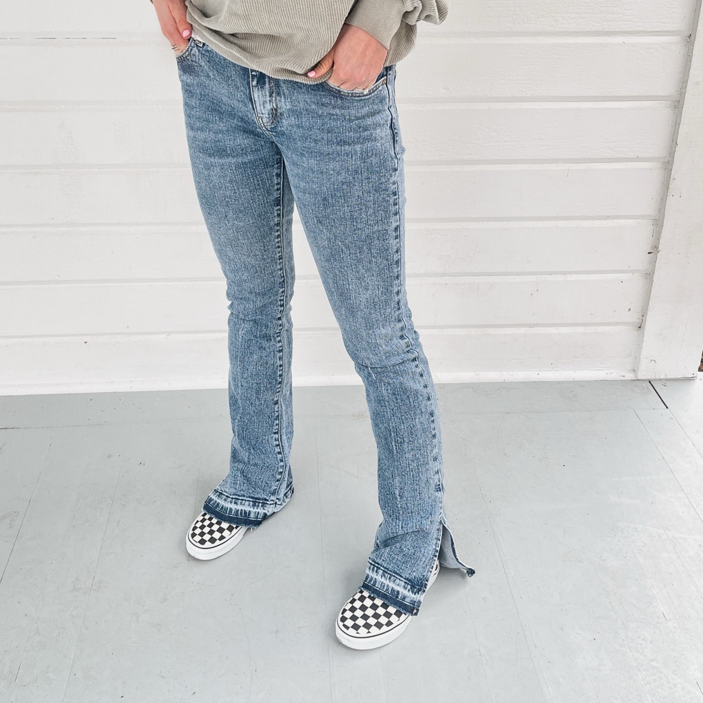 Kancan Blue Straight Leg Jeans